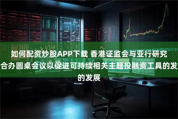 如何配资炒股APP下载 香港证监会与亚行研究院合办圆桌会议以促进可持续相关主题投融资工具的发展